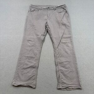 Buffalo David Bitton Pants Mens 40x32 Light Gray Slim Straight Stretch High Rise